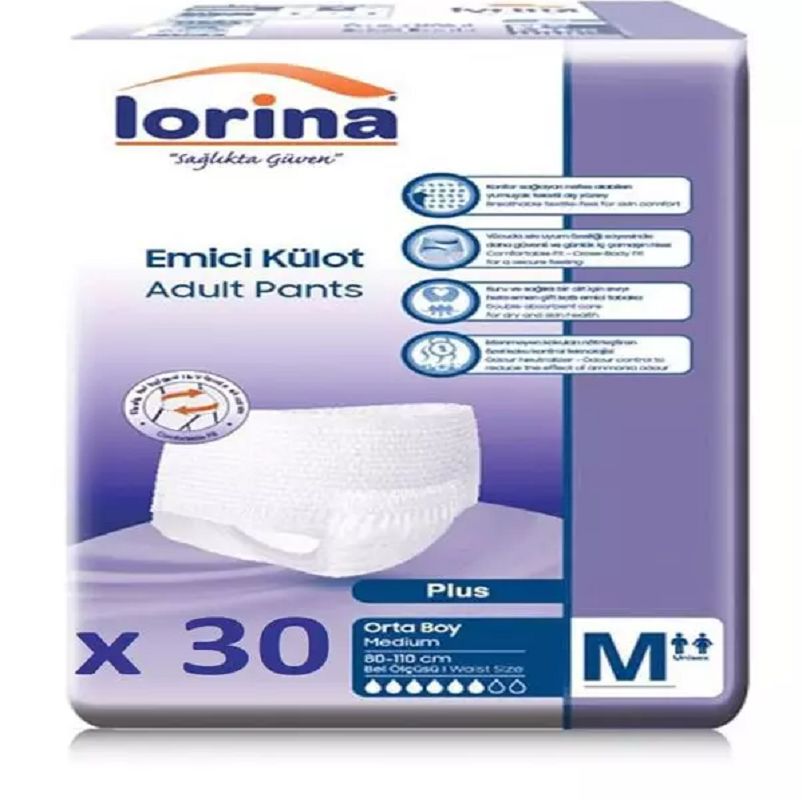 Lorina Orta Boy M Emici Külot 30 Adet