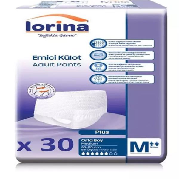 Lorina Orta Boy M Emici Külot 30 Adet