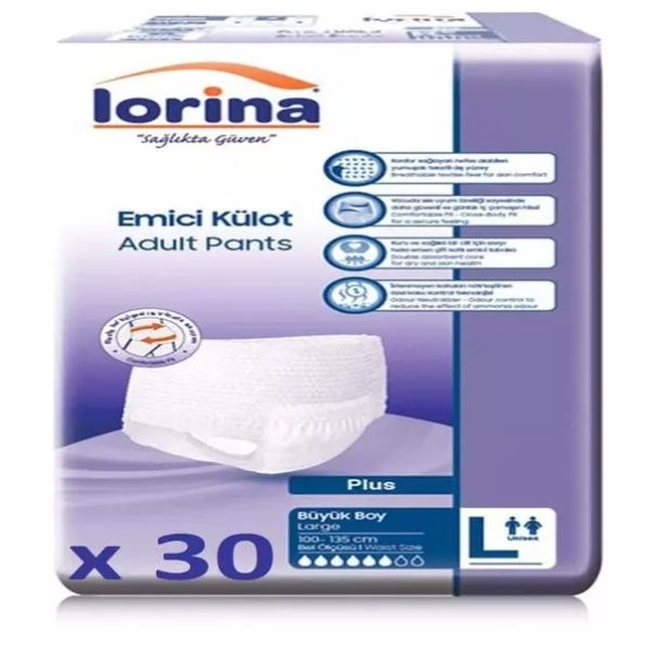 Lorina Büyük Boy L Emici Külot 30 Adet