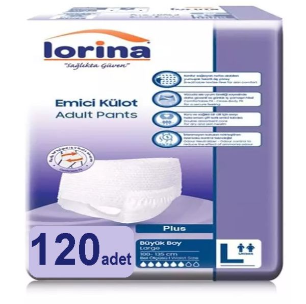 Lorina Büyük Boy L Emici Külot 120 Adet