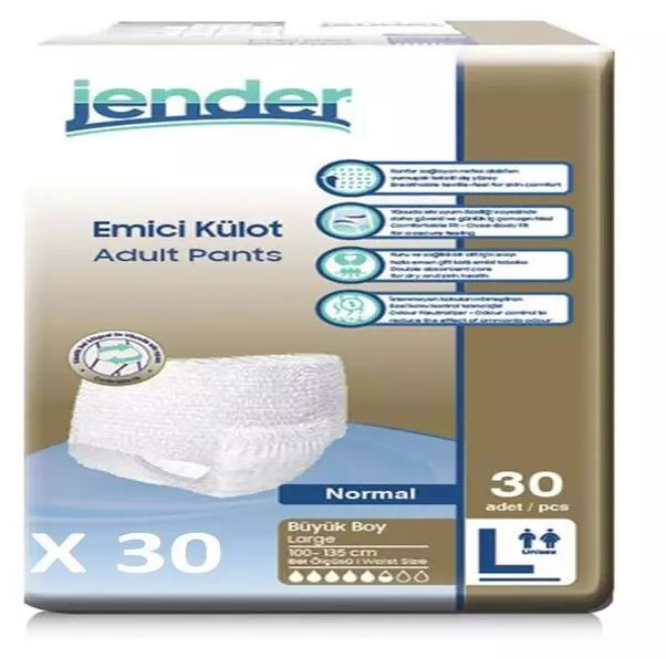 Jender Büyük Boy L Emici Külot 30 Adet