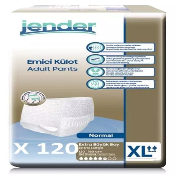 Jender Ekstra Büyük Boy XL Emici Külot 120 Adet