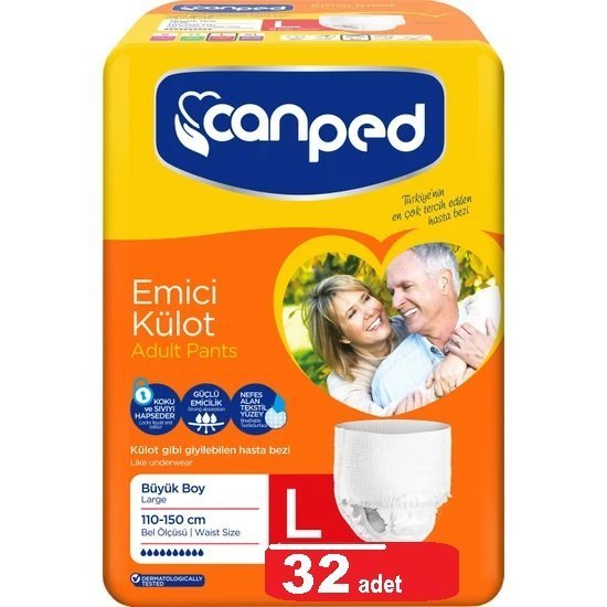 Canped Büyük Boy L Emici Külot 32 Adet