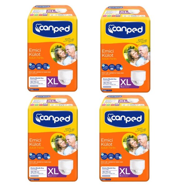 Canped Ekstra Büyük Boy XL Emici Külot 32 Adet