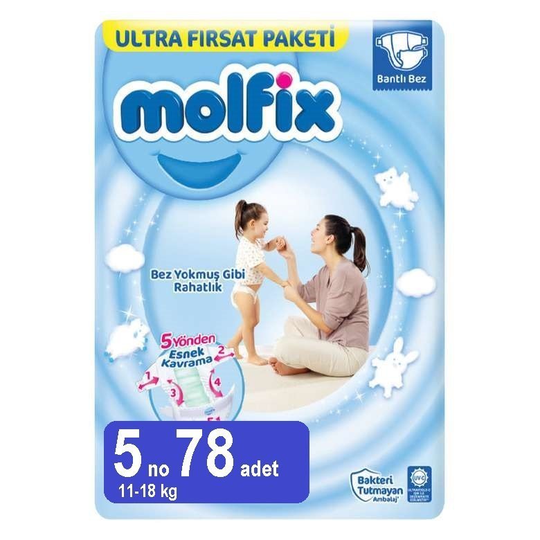Molfix 5 Beden Ultra Fırsat 78 Adet