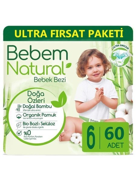 Bebem 6 Beden Ultra Fırsat 60 Adet
