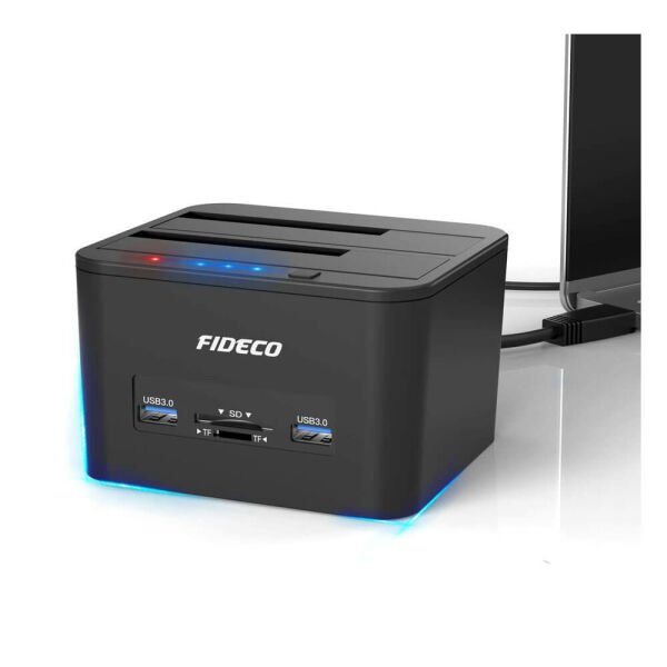 Fideco YPZ04-S2HC - 2.5'' 3.5'' Harddisk HDD SSD Docking Station Kopyalama Klonlama
