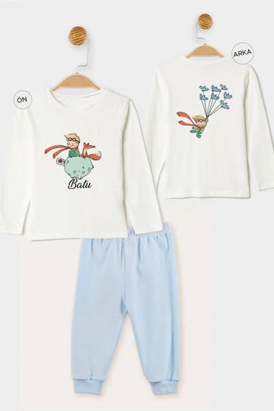 İsme Özel Organik Erkek Bebek Pijama Takımı Küçük Prens