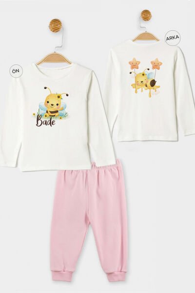 İsme Özel Organik Kız Bebek Pijama Takımı Arı
