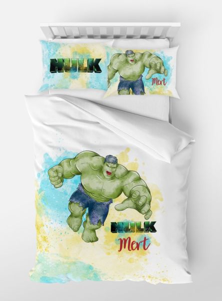 Kişiye Özel Tek Kişilik Nevresim Hulk