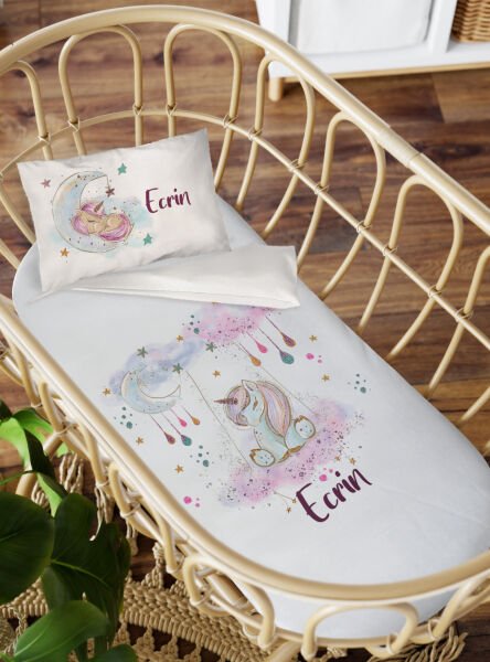 Anne Yanı Beşik Nevresim Takımı Unicorn