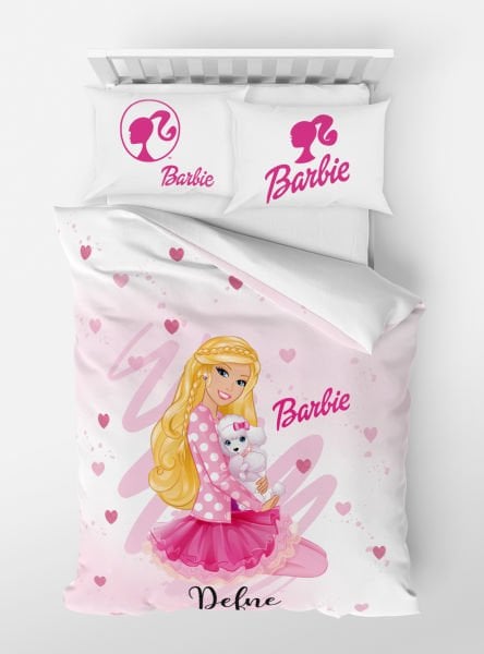 Kişiye Özel Tek Kişilik Nevresim Barbie