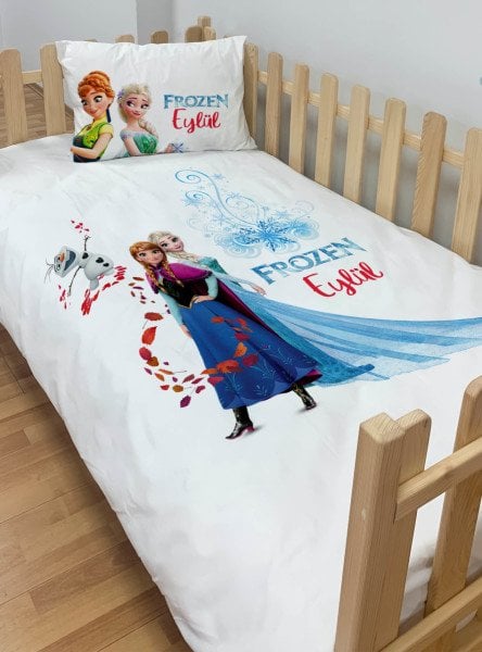 Kişiye Özel Montessori Mikro Saten Nevresim Seti Elsa