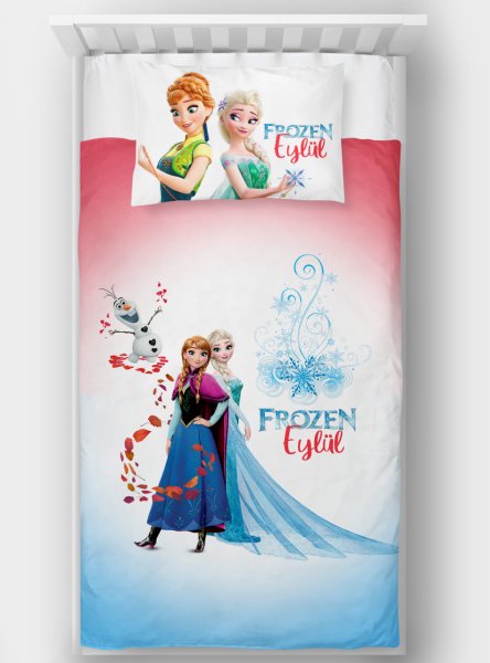 Kişiye Özel Tek Kişilik Yatak Örtüsü Frozen Elsa