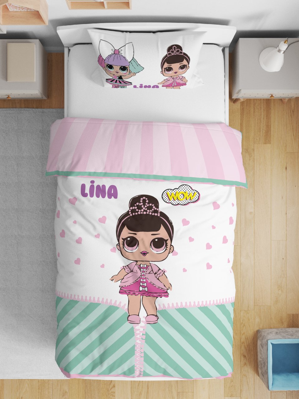 Lol doll double duvet cover hotsell