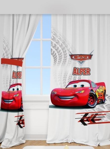 Custom Printed Backdrop Curtain Şimşek McQueen Cars