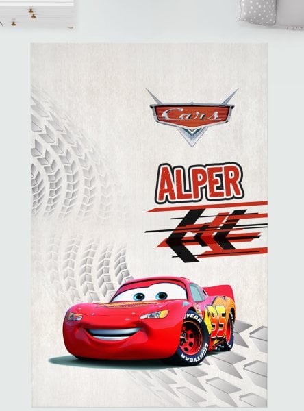 Kişiye Özel Dijital Baskı Halı Şimşek McQueen Cars