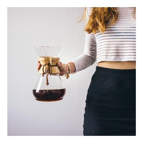 Borosilikat Cam (*Chemex) Kahve Demleme Sürahi-Karaf 800 ml - 6 Cup Coffee Pot