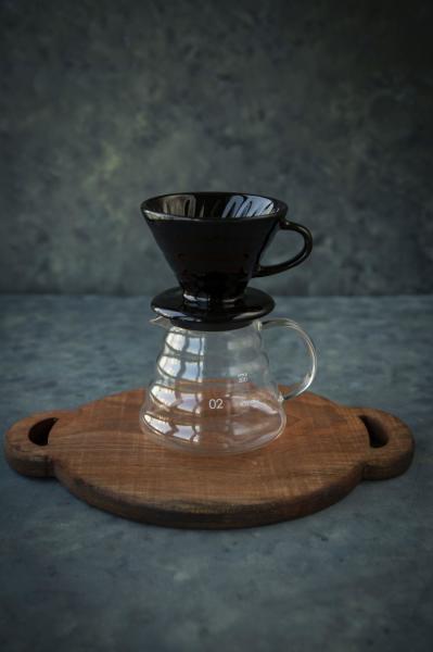 Kahvehanem V60 02 Kahve Demleme Tanışma Seti  - Siyah (Dripper + 600 ml Kahve Sürahisi)
