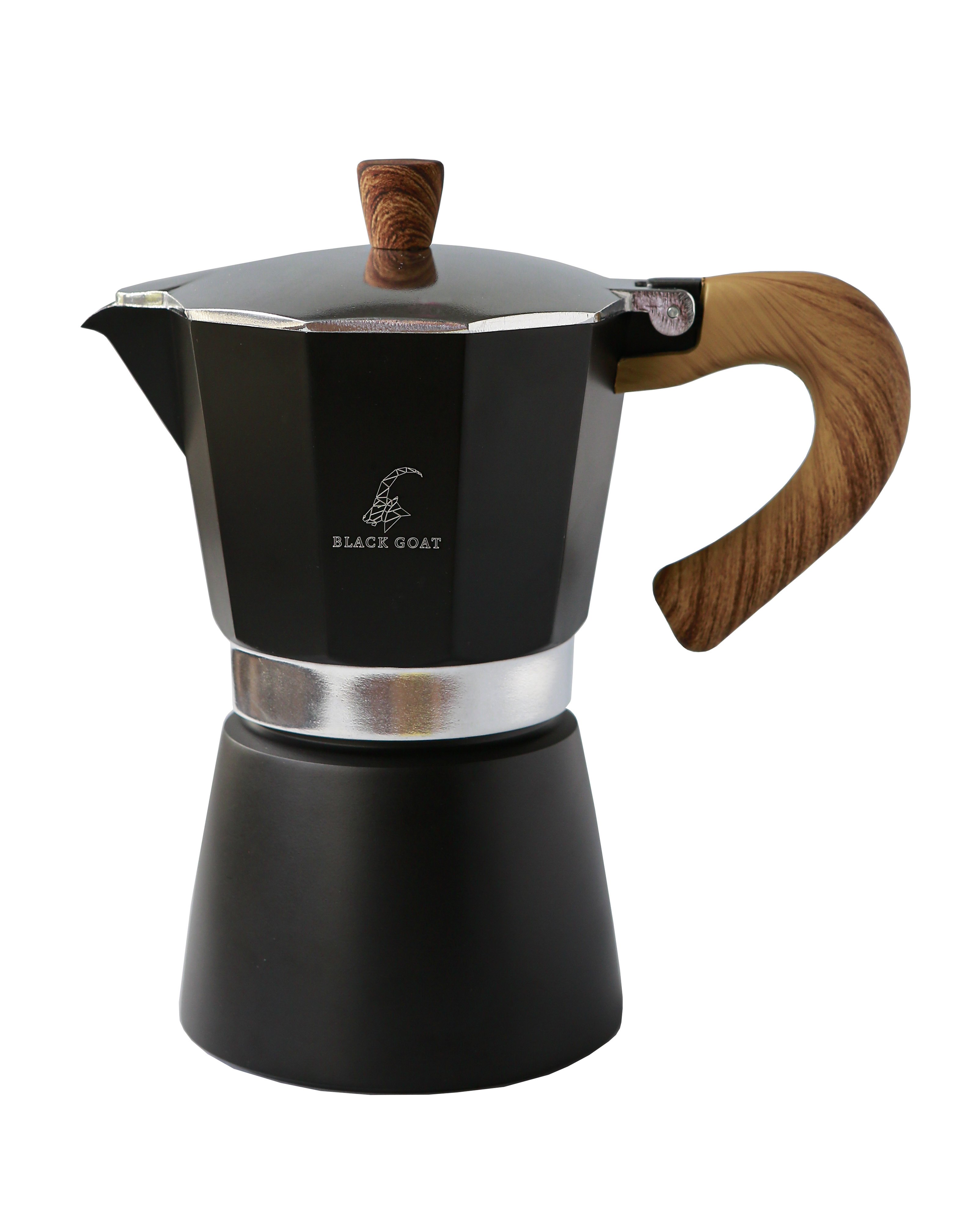 Black Goat 6 Cup Moka Pot -  Siyah