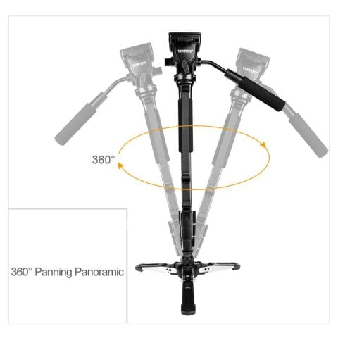 Yunteng VCT-288 Profesyonel Tripod Monopod Hidroli