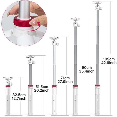 Ulanzi MT-44 Uzatılabilir Vlog Tripod Beyaz