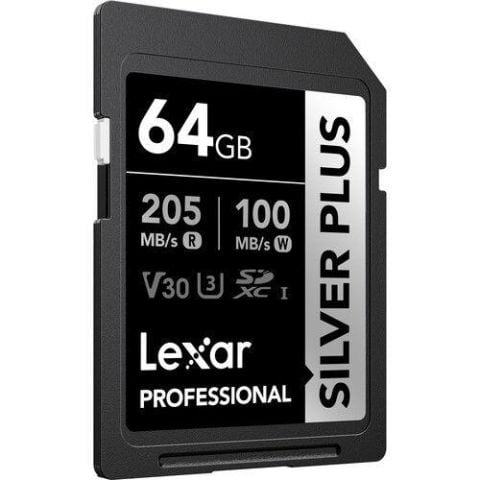 Lexar Professional 64GB 205 MB/s Silver Plus SDXC Hafıza Kartı