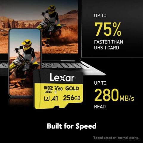 Lexar Professional 256GB 280 MB/s Gold Micro SD Hafıza Kartı