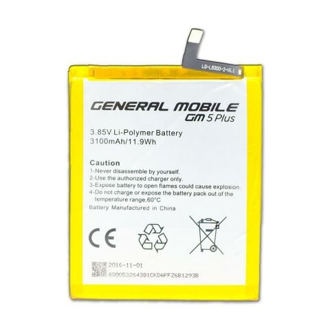 General Mobile GM5 Plus Batarya Orjinal