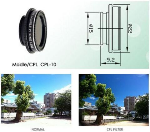 Skina CPL-10 Telefon İçin Universal Polarize Filtr