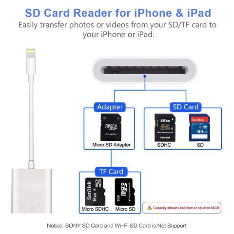 NK105 Apple Lightning Kamera SD Kart Okuyucu