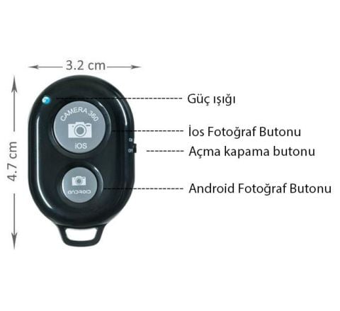 Sanger SG-R01 Telefon Bluetooth Kumanda Siyah