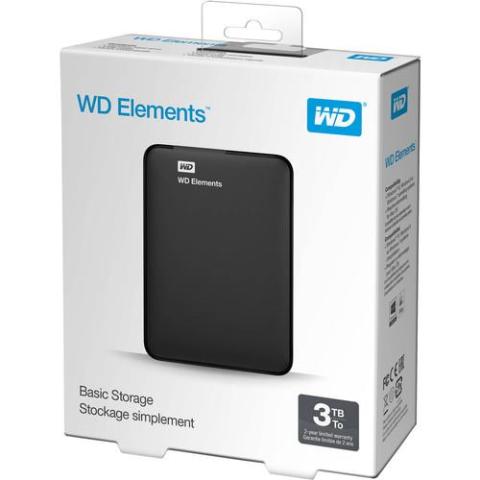 WD Elements 3TB 2.5'' USB 3.0 Taşınabilir Disk