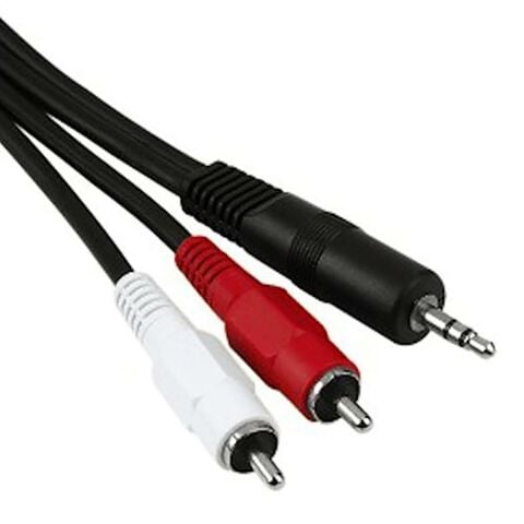 2,5mm Stereo to 2RCA Ses Kablosu 1,5mt
