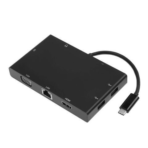 S-1600 Type-c 8in1 HDMI VGA USB LAN SD TYPE-C Audi