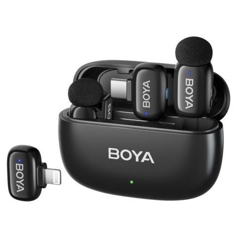 BOYA Mini Wireless Yaka Mikrofonu - Siyah