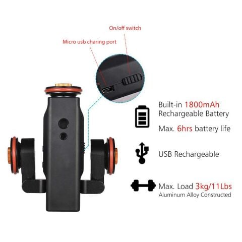 Fotga L4 Motorlu Kumandalı Mini Dolly Tekerlek