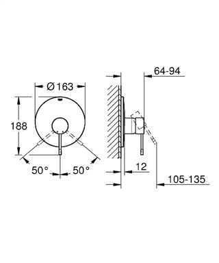 Grohe Essence New Ankastre duş bataryası