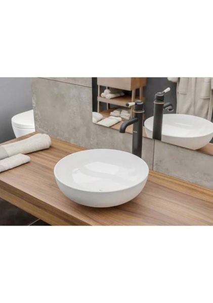 BOCCHİ Sottile Slim Line Çanak Lavabo 38 cm Parlak Beyaz