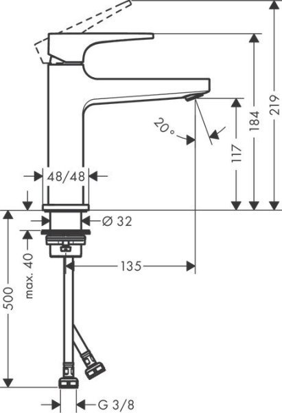 Hansgrohe Metropol Lavabo bataryası Siyah