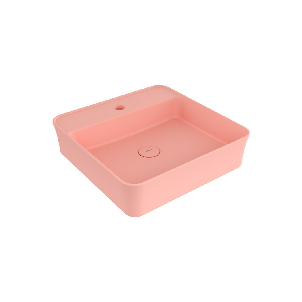 BOCCHI Sottile Slim Line Kare Lavabo 45 cm, Mat Somon