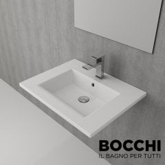 BOCCHI Milano Etajerli Lavabo 60 cm Mat Beyaz