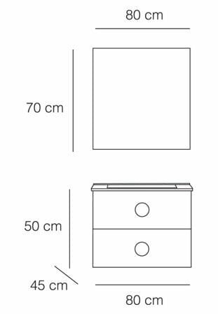 Fym Atlas Banyo Dolabı 80 Cm