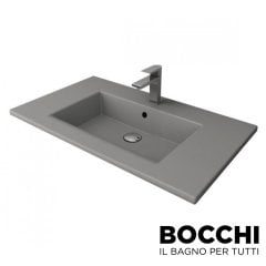 BOCCHI Milano Etajerli Lavabo 100 cm Mat Gri