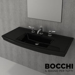 Bocchi Lavita Lavabo Parlak Siyah 100 cm