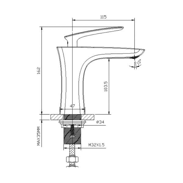 NEWARC - LİFE Altın Lavabo Bataryası 981528