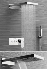 Mistillo Ankastre Termostatik Panel Şelale Duş Seti