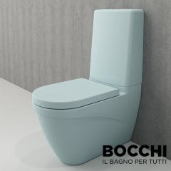 BOCCHI Taormina Arch Klozet Rezervuar Kombinasyon, Mat Buz Mavisi Kapak Dahil