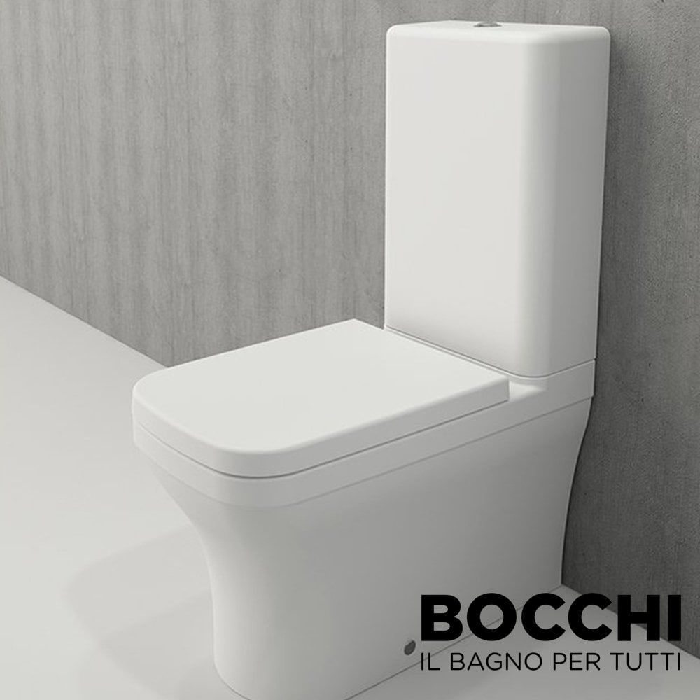 BOCCHI Scala Arch Klozet Rezervuar Kombinasyon, Mat Beyaz Kapak Dahil