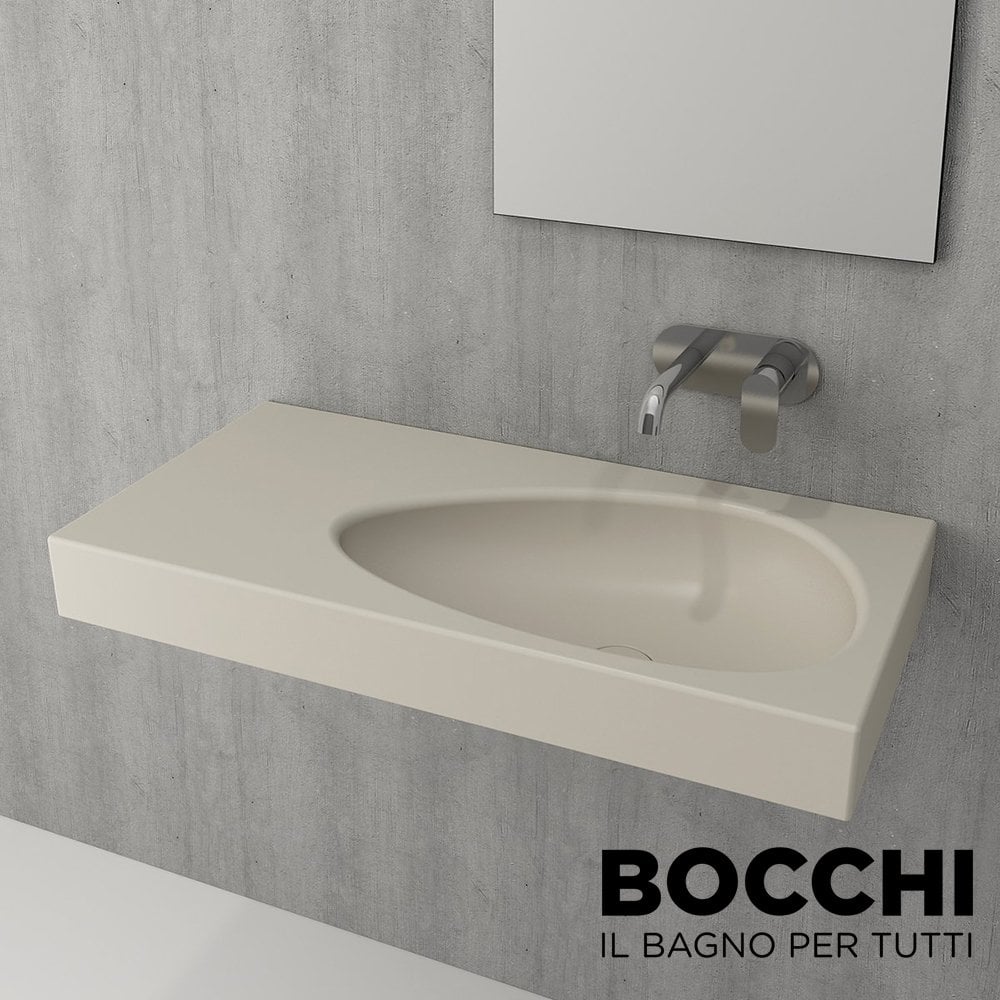 BOCCHI Etna Etajerli Lavabo 90 cm Mat Yasemin